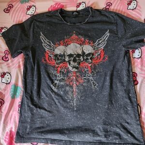 *SOLD*Social Collision Rhinestone Washed Tshirt